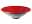 09090253: Melamine Red/Black Bowl D26.5x10cm 1pc 