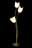 09120086: Lampadaire 3 fleurs 